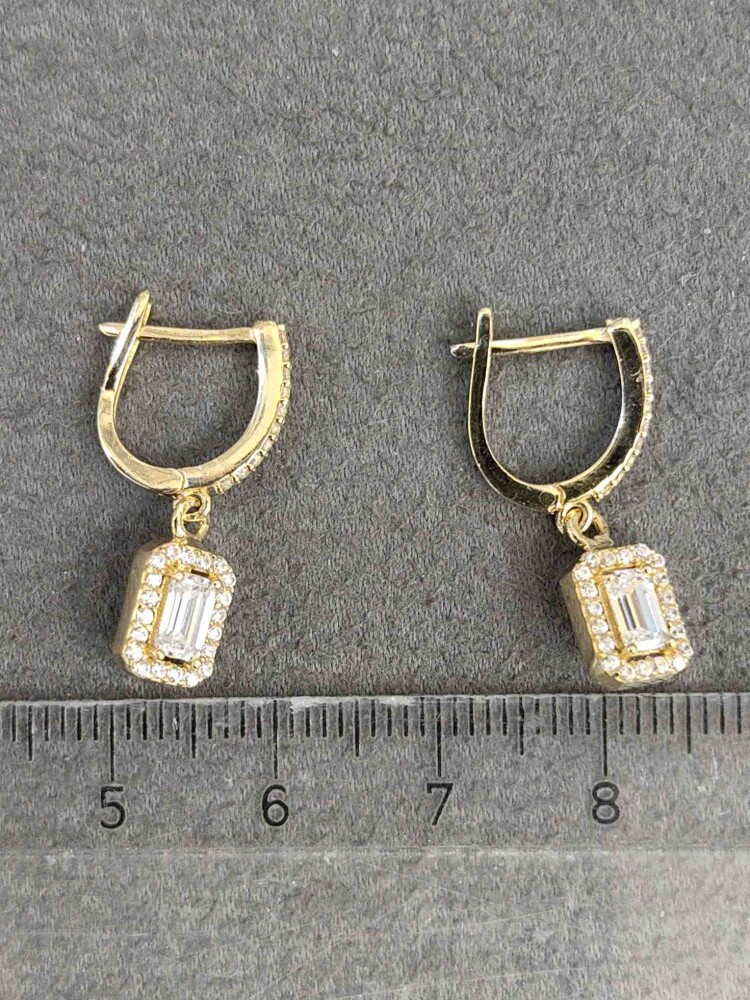 14 SALLANTILI BAGET MODEL SHAKİRA ALTIN KÜPE KUP02247 - 4