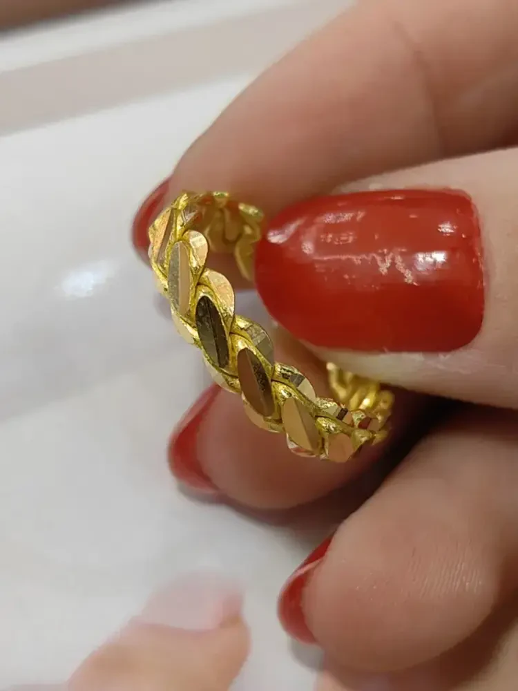 22 AYAR UÇLU BURMA FANTAZİ ALTIN YÜZÜK YZ001281 - Nasip Kuyumcu