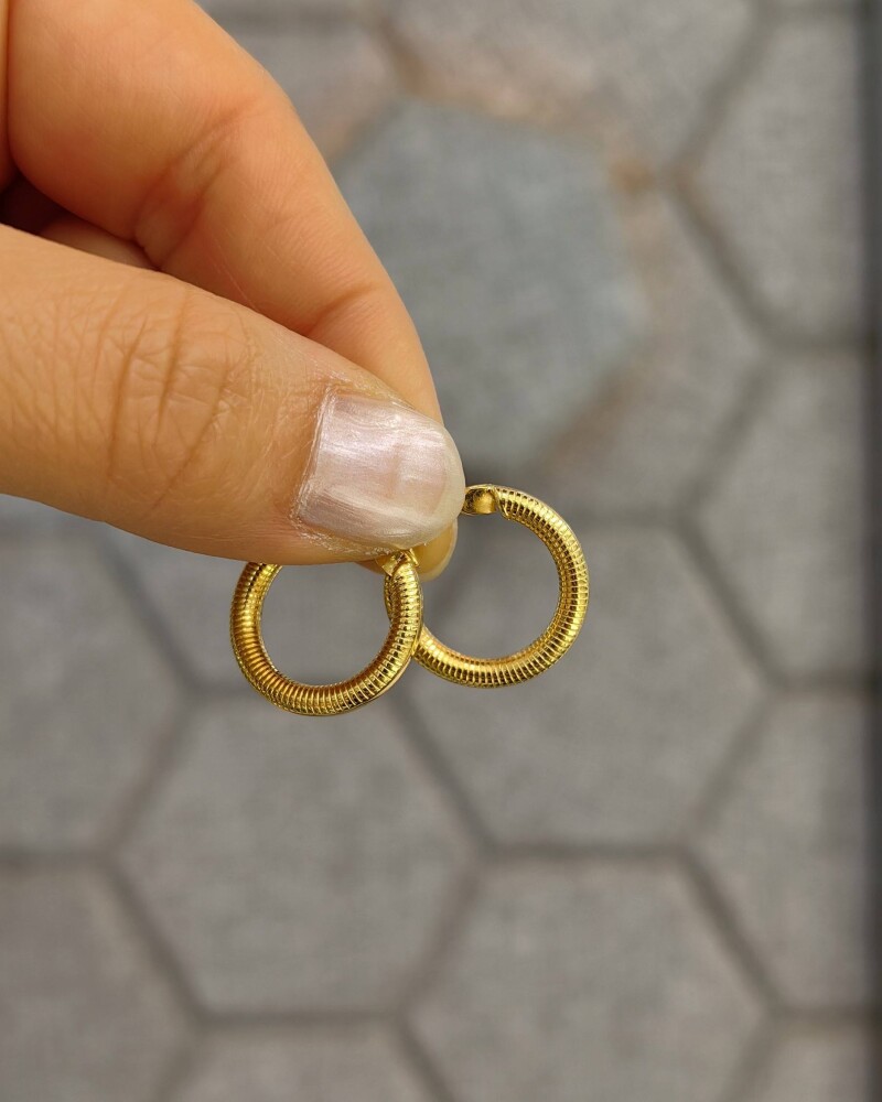 22 AYAR VERONA HALKA ALTIN KÜPE KUP02646 - 2