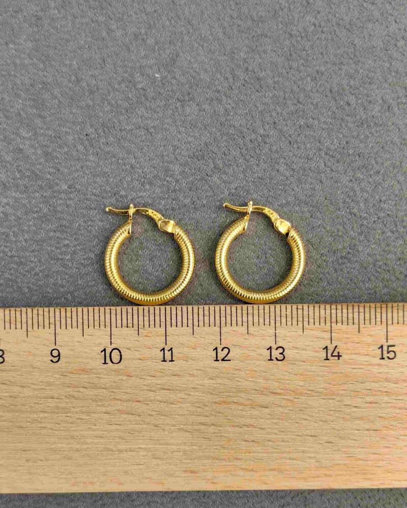 22 AYAR VERONA HALKA ALTIN KÜPE KUP02646 - 3