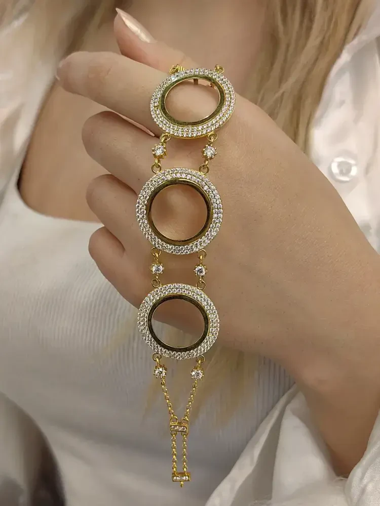 8 AYAR 3 ÇEYREK İÇİN ÇERÇEVE ALTIN BİLEKLİK KNY00340 - Nasip Kuyumcu