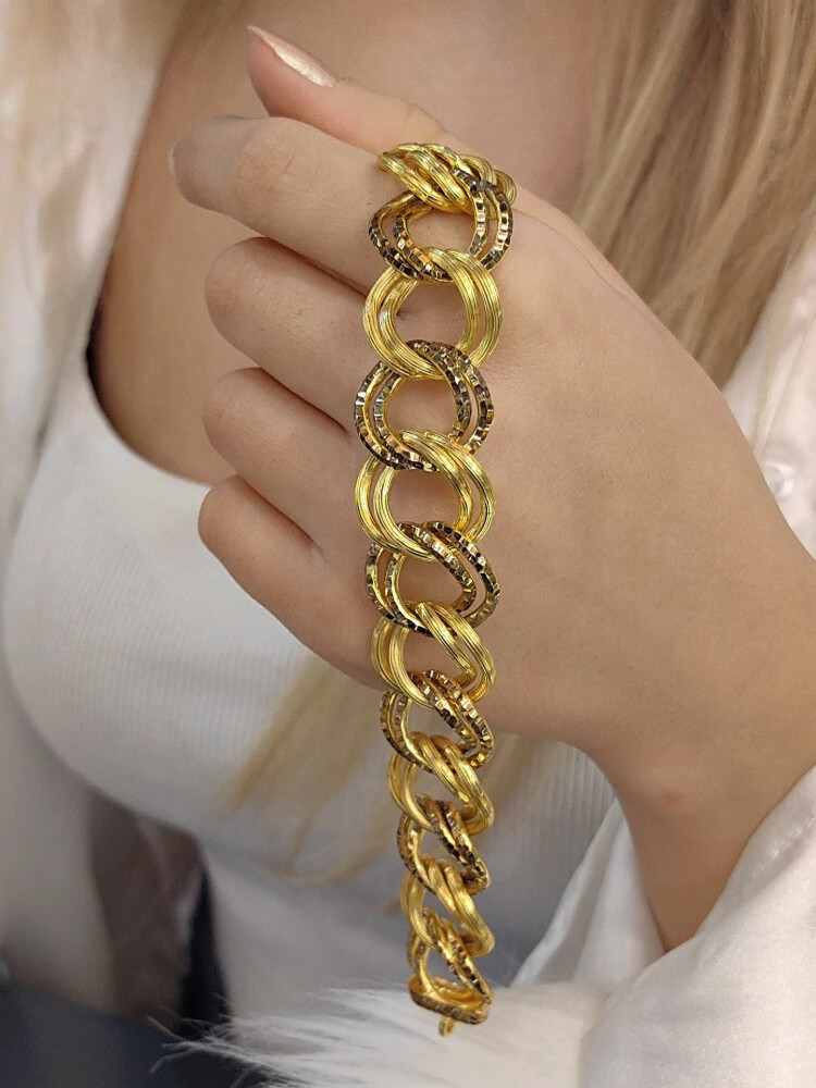 8 AYAR SAMANYOLU ALTIN BİLEKLİK KNY00343 - Nasip Kuyumcu