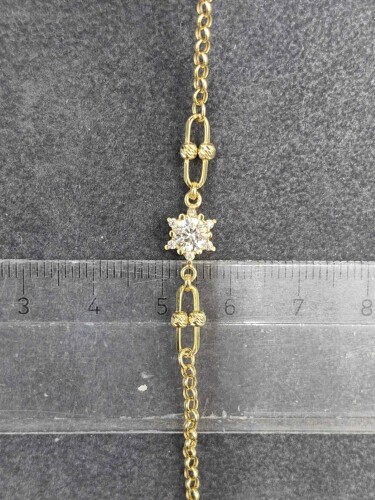 8 AYAR TEK TAŞLI ALTIN BİLEKLİK KNY02185 - 4