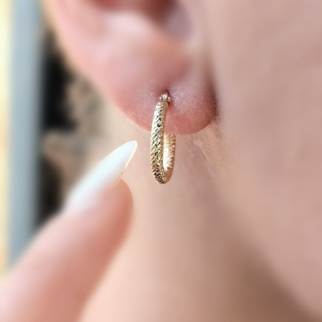 14 Ayar Halka Altın Küpe XKUP02117