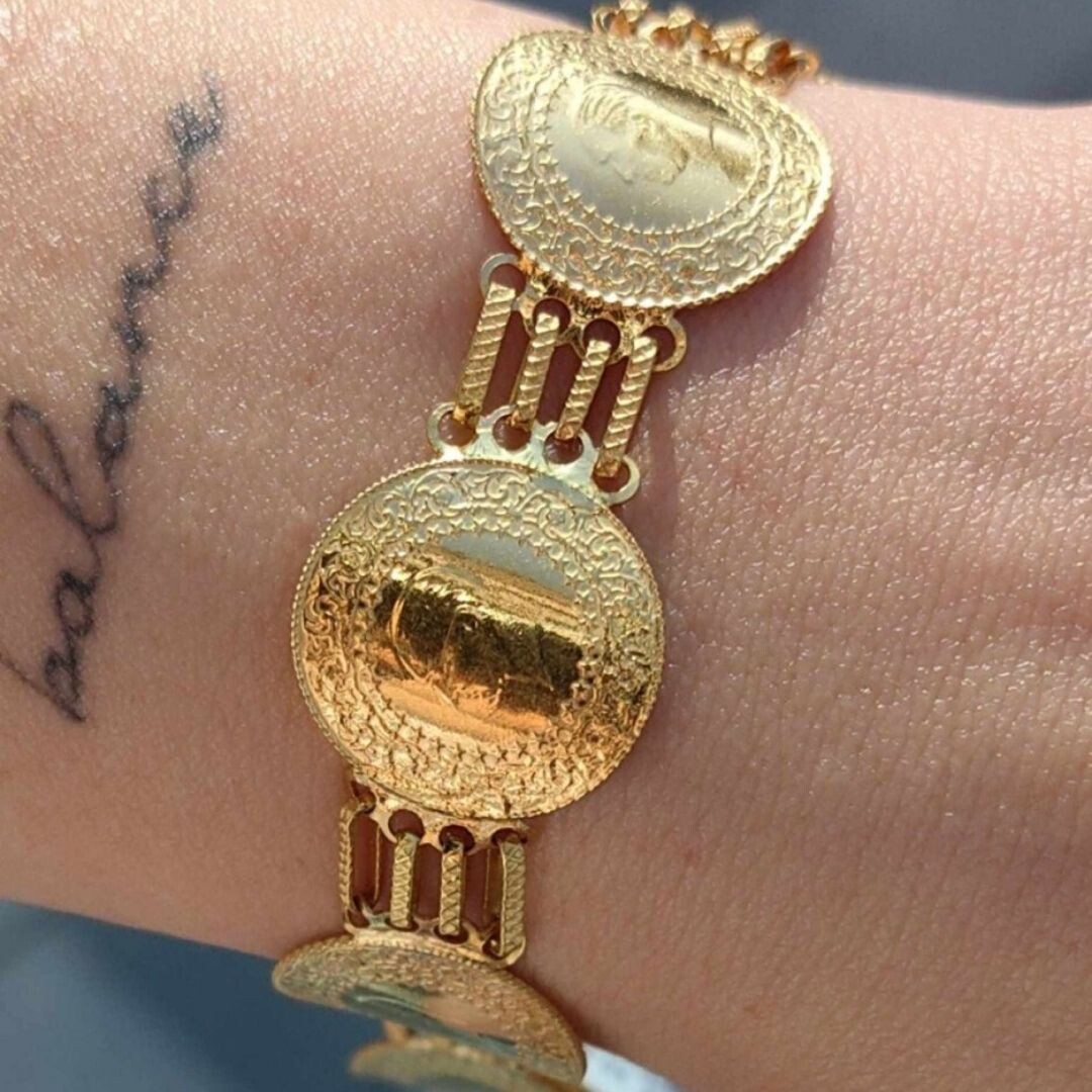 22 Ayar 7 Çeyrekli Köstekli Bileklik KNY01337