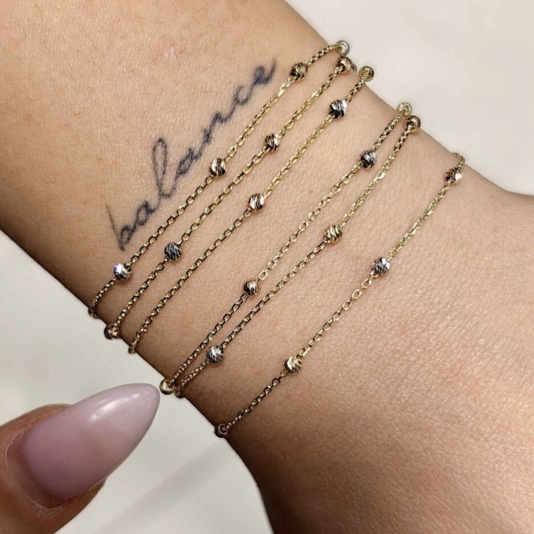 14 Ayar Dorika Toplu Tarz Bileklik XKNY02219