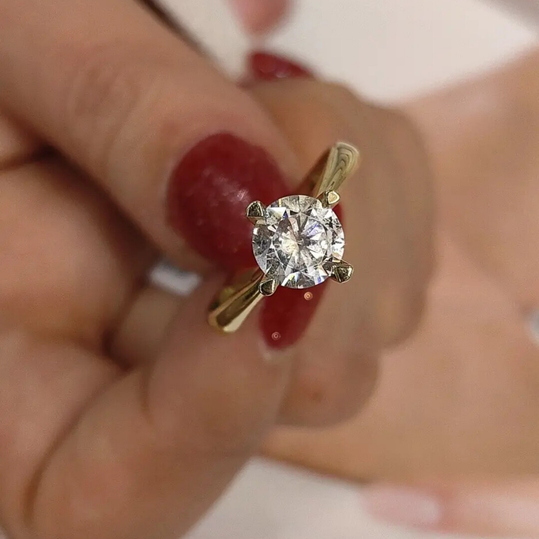 14 Ayar Tektaş Altın Yüzük XYZ001233