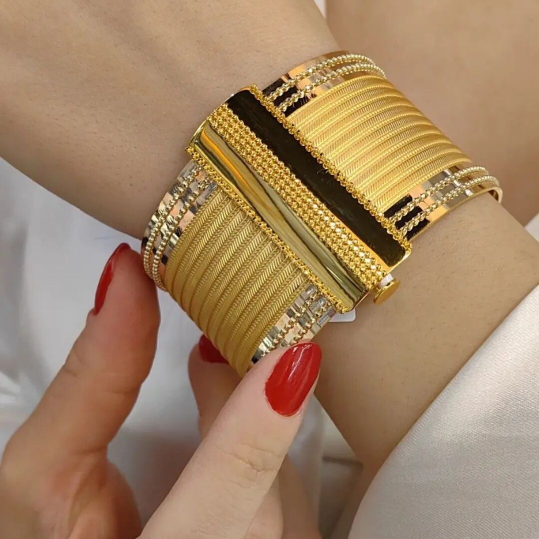 14 Ayar Hasır Kelepçe Altın KLP00311