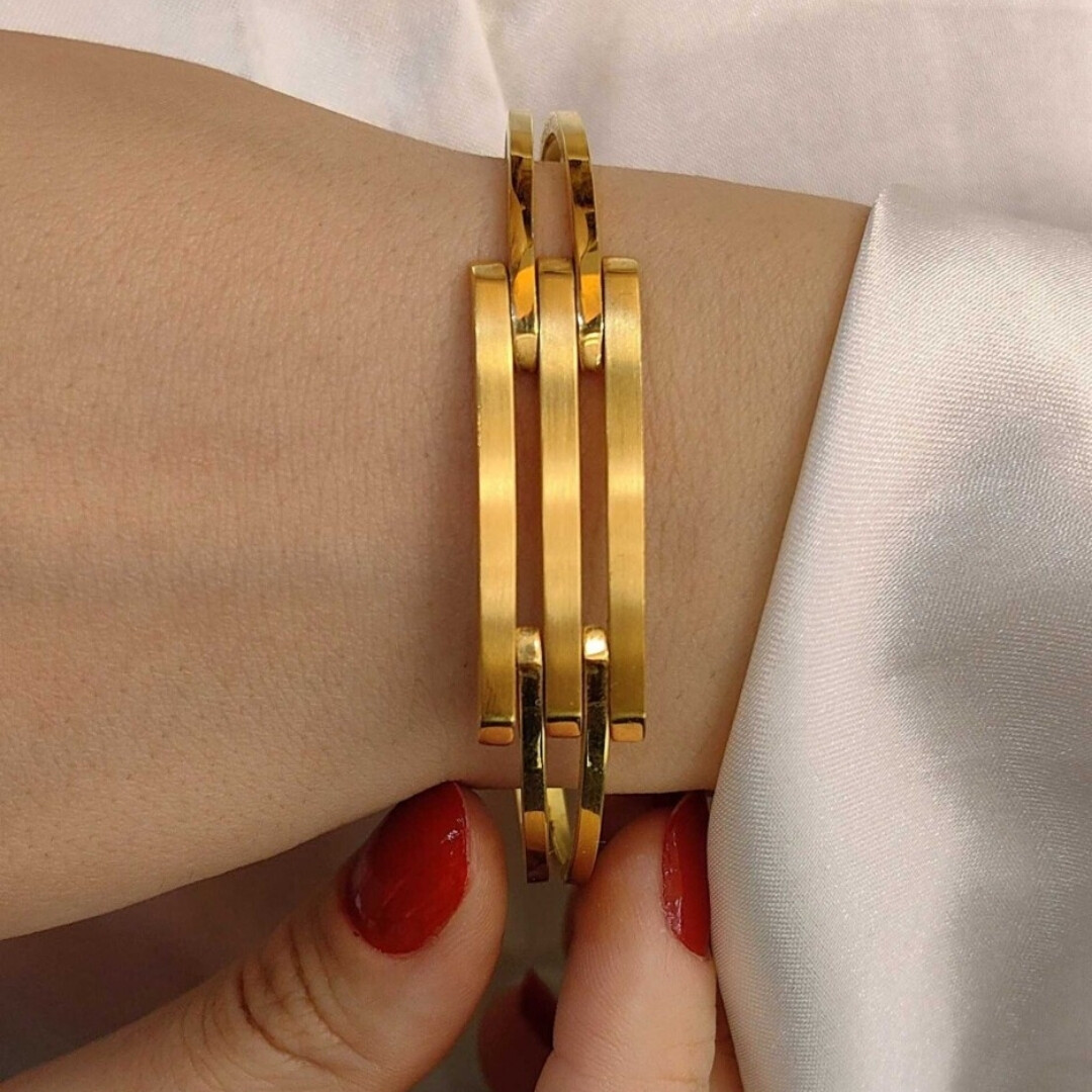 22 Ayar 3 Lü Kaburga Model Tarz Kelepçe KLP00003