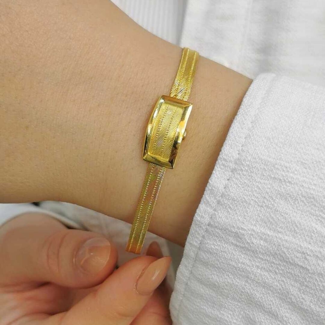 14 Ayar Hasır Altın Bileklik 3 Sıra XKNY00273