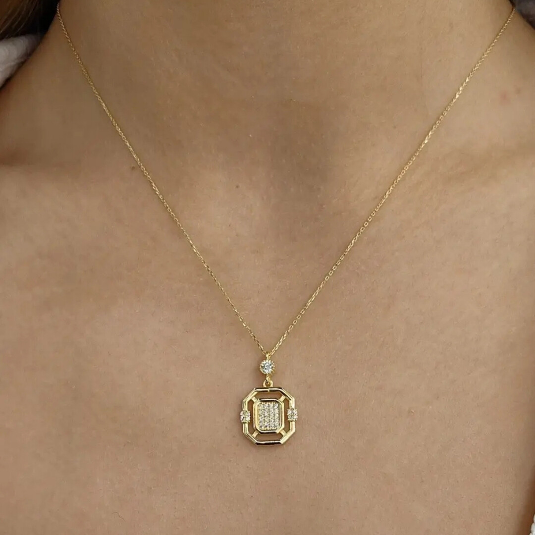 8 Ayar Baget Altın Kolye KLY00790