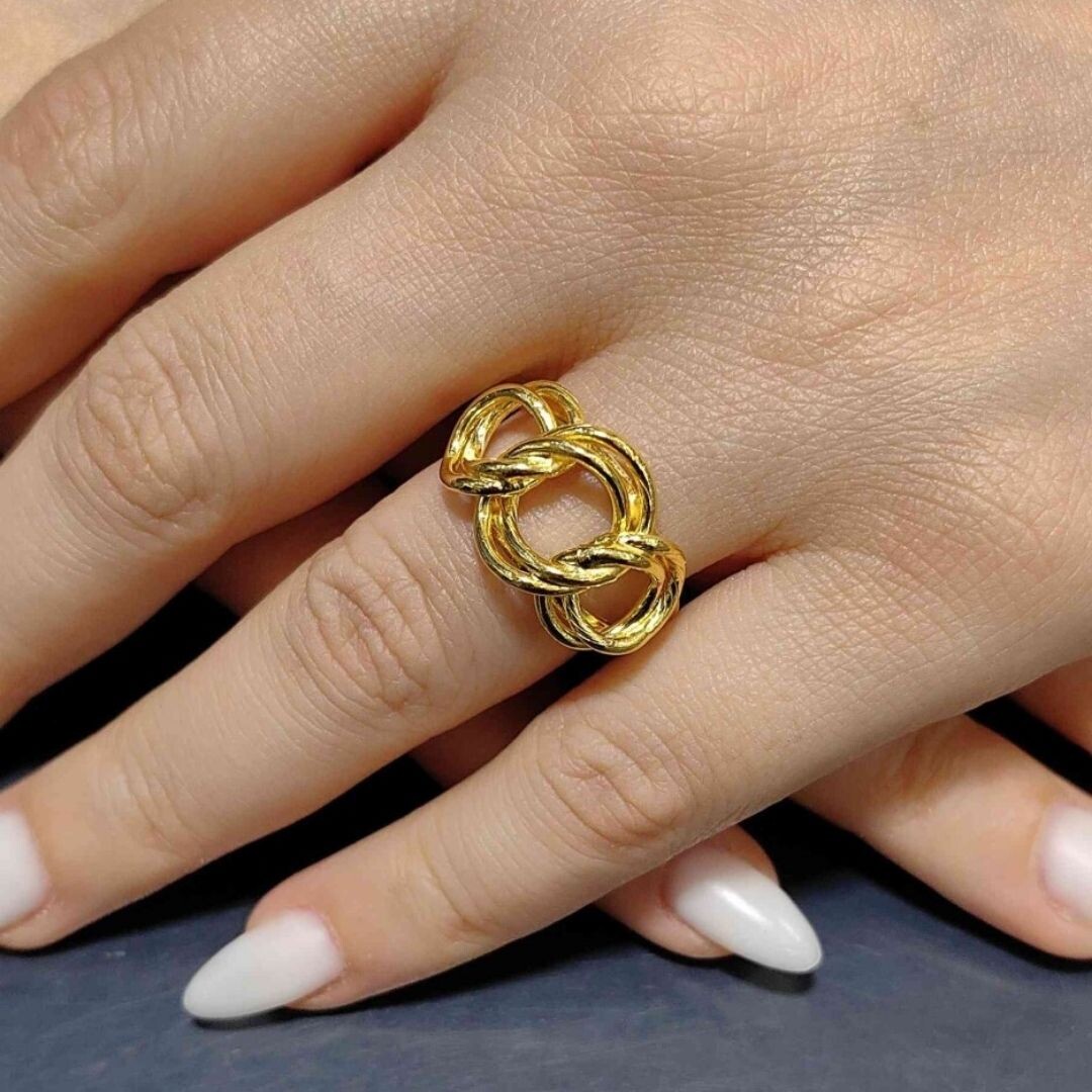 14 Ayar Samanyolu Model Taşsız Fantazi Yüzük YZ002171