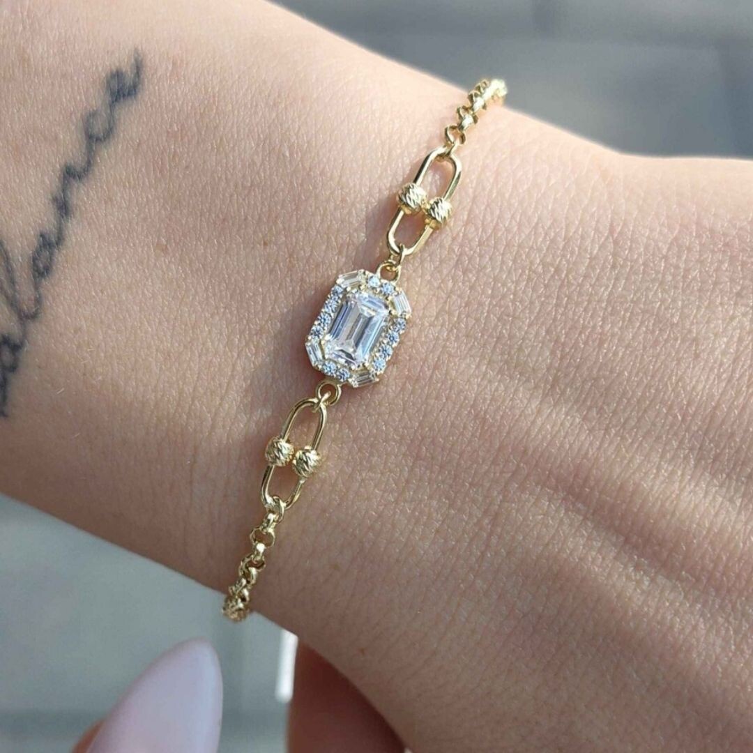 8 Ayar Baget Altın Bileklik KNY02187