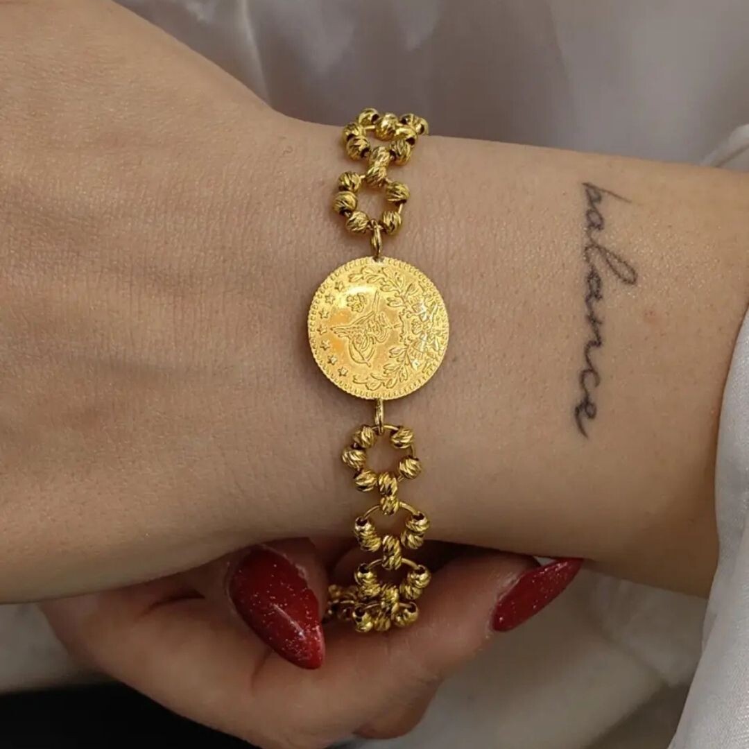 22 Ayar Dorika Toplu Ziynet Çeyrek Altın Bileklik KNY00713