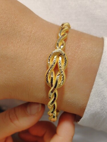 AJDA DÜĞÜM MODEL 14 AYAR TARZ ALTIN KELEPÇE KLP00739 - Nasip Kuyumcu