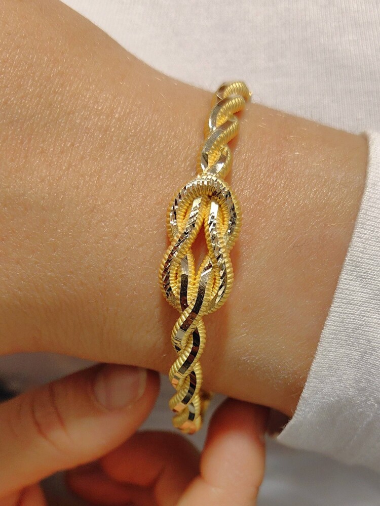 AJDA DÜĞÜM MODEL 14 AYAR TARZ ALTIN KELEPÇE KLP00739 - 1