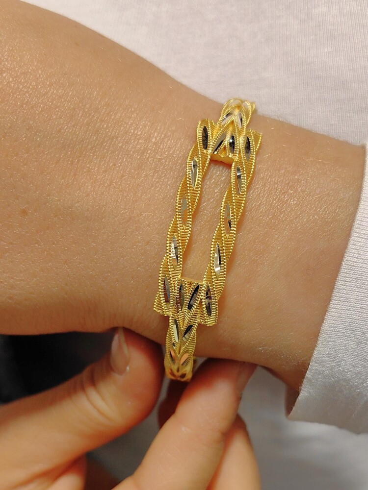 AJDA KÖPRÜ DESEN 14 AYAR TARZ ALTIN KELEPÇE KLP00738 - 1