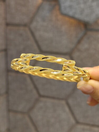 AJDA KÖPRÜ DESEN 14 AYAR TARZ ALTIN KELEPÇE KLP00738 - 2