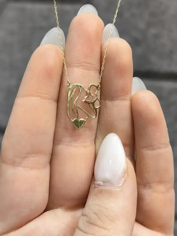 ANNE ÇOCUK MODEL ALTIN KOLYE 14 AYAR KLY00953 - Nasip Kuyumcu