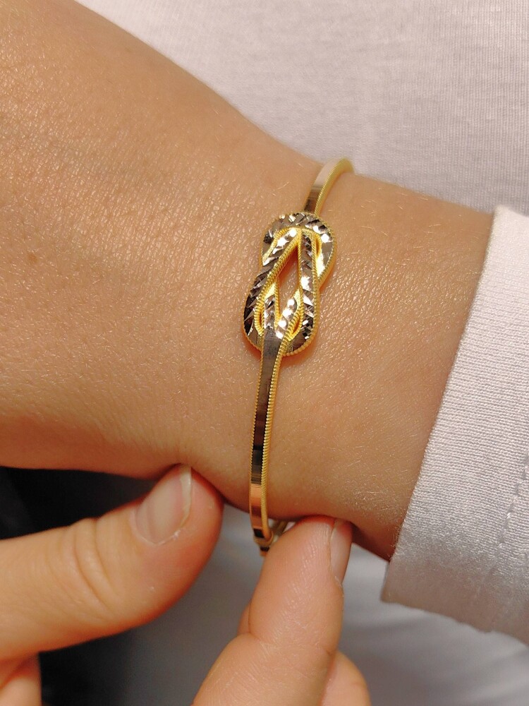 AŞK DÜĞÜMÜ AJDA MODEL 8 AYAR ALTIN KELEPÇE KLP00747 - 1