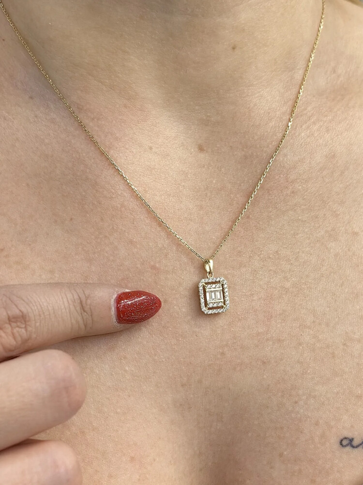 BAGET ALTIN KOLYE 14 AYAR KLY00654 - Nasip Kuyumcu