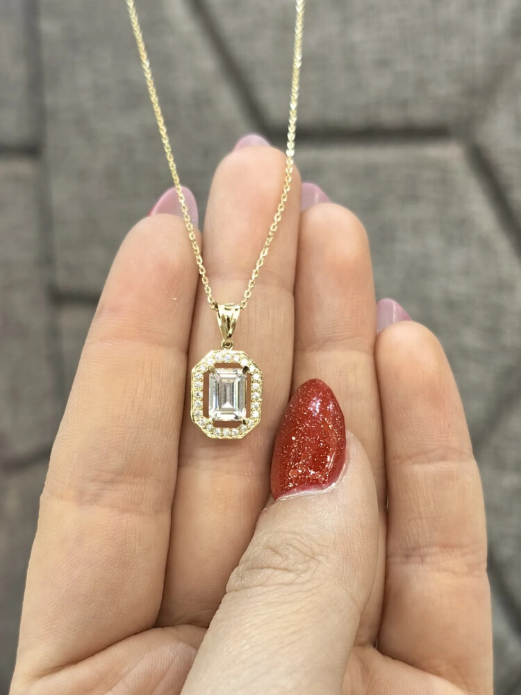 BAGET ALTIN KOLYE 14 AYAR KLY00655 - Nasip Kuyumcu