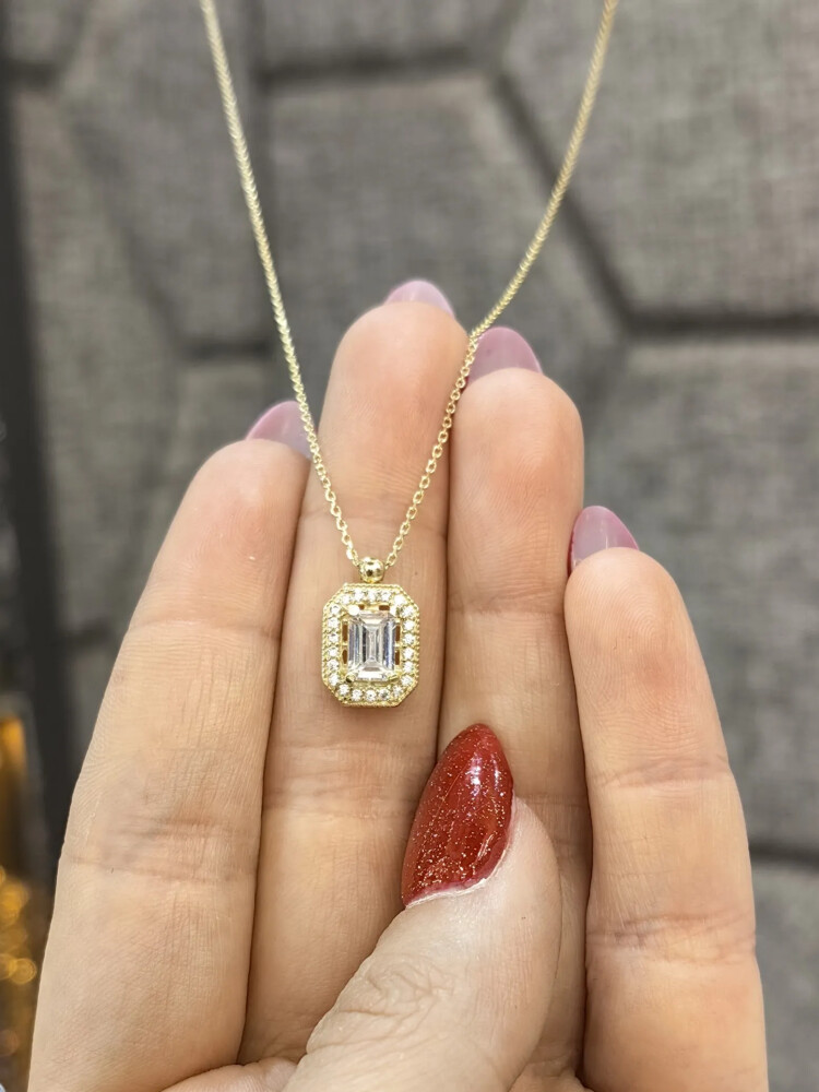 BAGET ALTIN KOLYE 14 AYAR KLY00661 - Nasip Kuyumcu