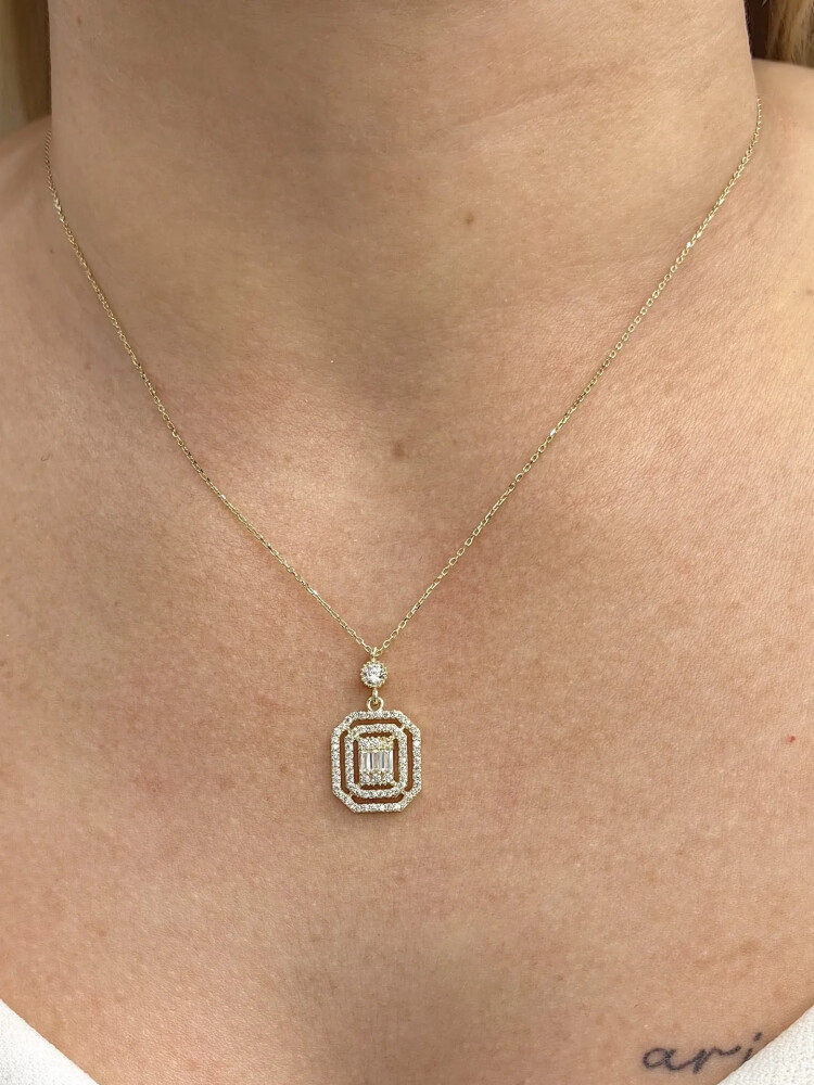 BAGET ALTIN KOLYE 14 AYAR KLY00750 - Nasip Kuyumcu