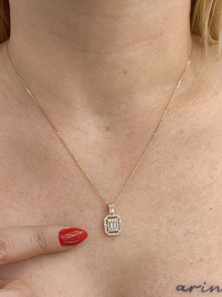 BAGET ALTIN KOLYE 8 AYAR KLY00553 - Nasip Kuyumcu