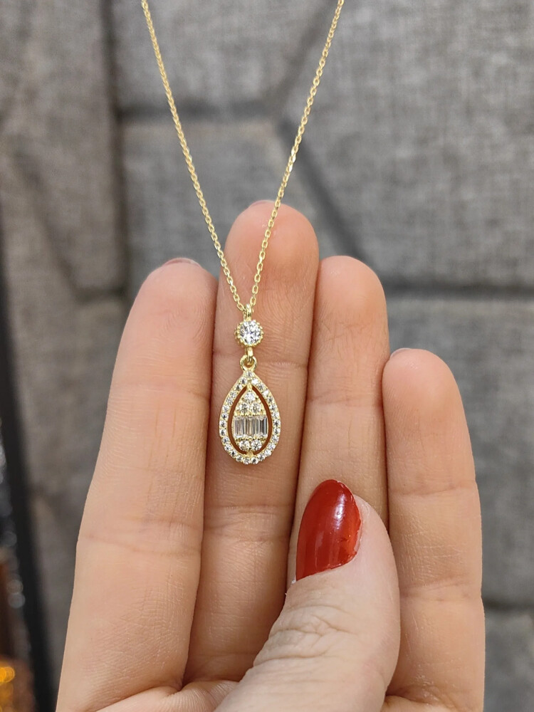 BAGET ALTIN KOLYE 8 AYAR KLY00781 - Nasip Kuyumcu