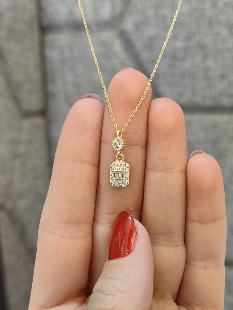 BAGET ALTIN KOLYE 8 AYAR KLY00785 - Nasip Kuyumcu