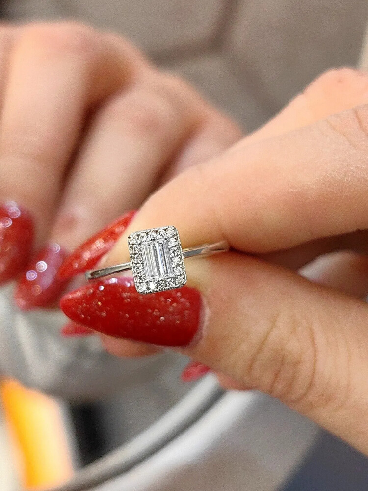 BAGET ALTIN YÜZÜK YZ000095 - Nasip Kuyumcu