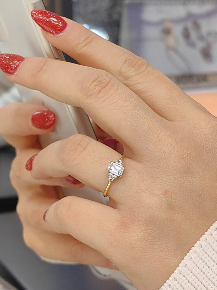 BAGET ALTIN YÜZÜK YZ000098 - Nasip Kuyumcu