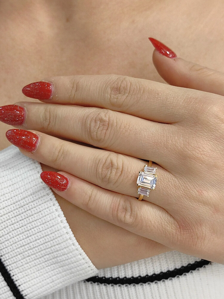 BAGET ALTIN YÜZÜK YZ000106 - Nasip Kuyumcu