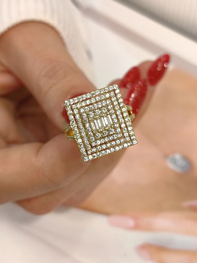 BAGET ALTIN YÜZÜK YZ000178 - Nasip Kuyumcu