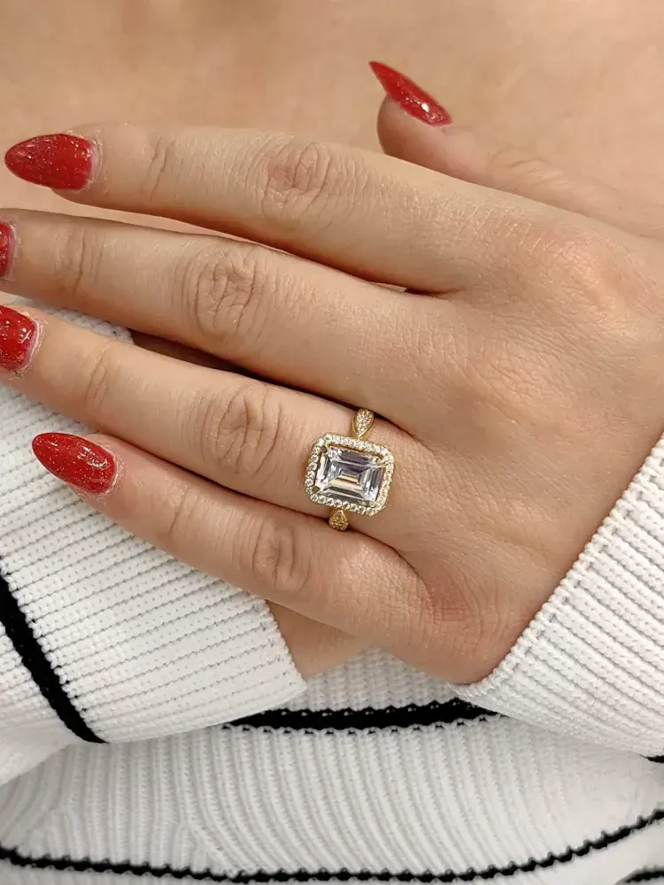 BAGET ALTIN YÜZÜK YZ000201 - Nasip Kuyumcu