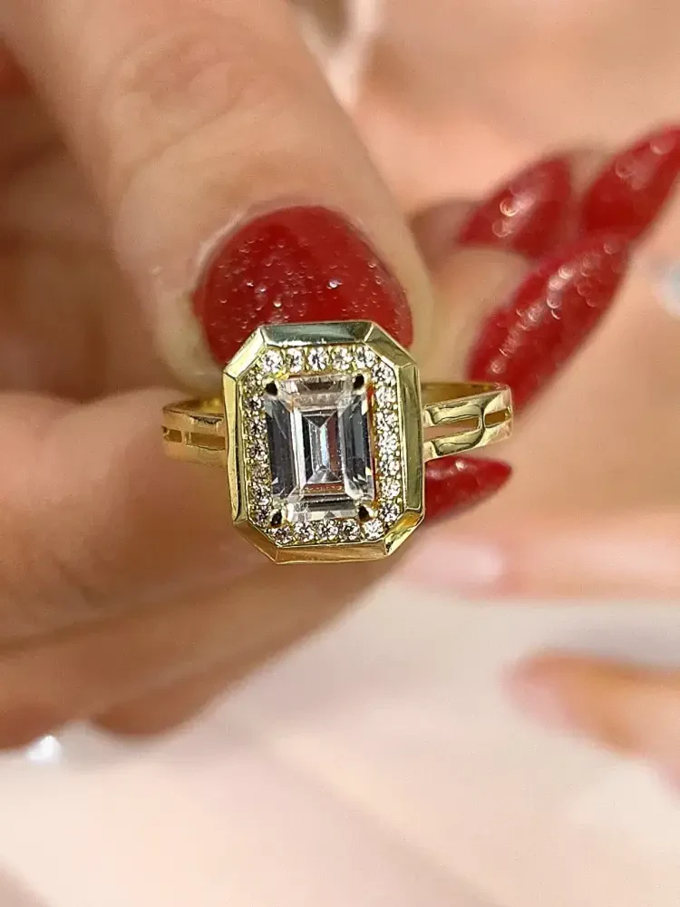 BAGET ALTIN YÜZÜK YZ000219 - Nasip Kuyumcu