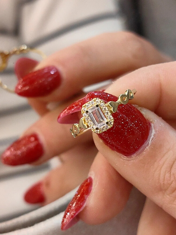 BAGET ALTIN YÜZÜK YZ000235 - Nasip Kuyumcu