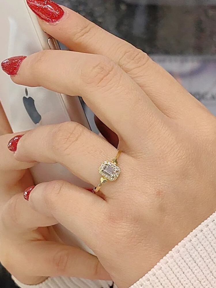 BAGET ALTIN YÜZÜK YZ000236 - Nasip Kuyumcu