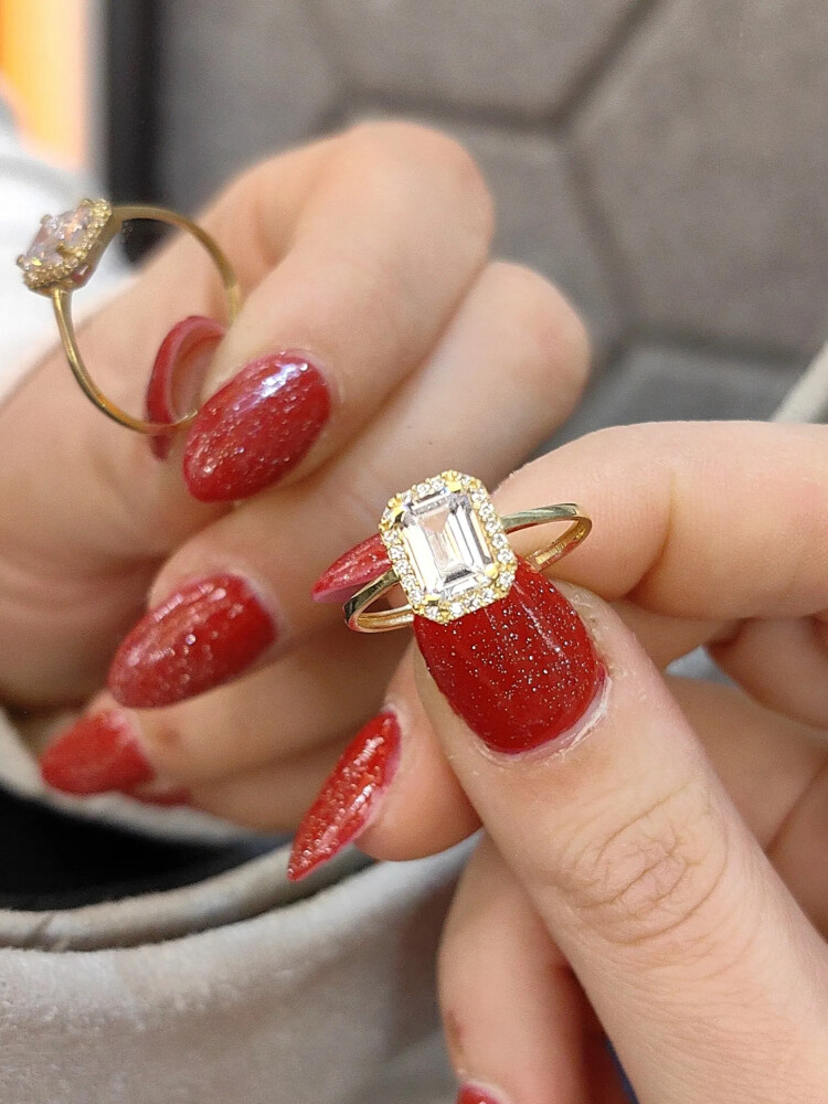 BAGET ALTIN YÜZÜK YZ000241 - Nasip Kuyumcu