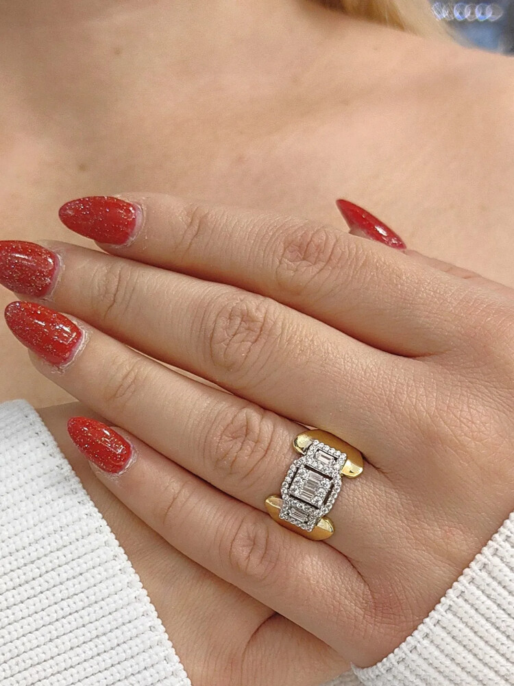 BAGET ALTIN YÜZÜK YZ000245 - Nasip Kuyumcu