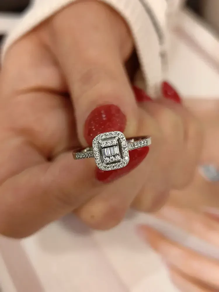 BAGET ALTIN YÜZÜK YZ001080 - Nasip Kuyumcu