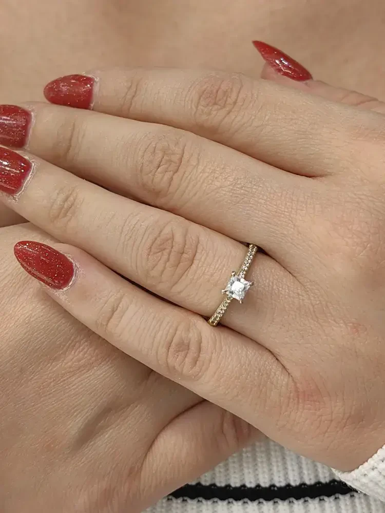 BAGET ALTIN YÜZÜK YZ001181 - Nasip Kuyumcu