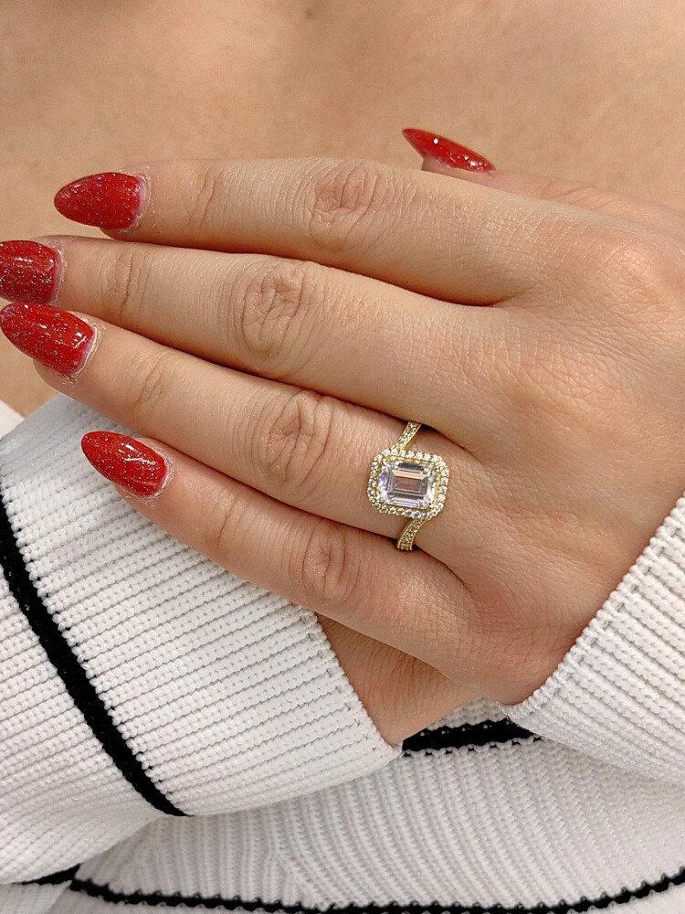 BAGET ALTIN YÜZÜK YZ001208 - Nasip Kuyumcu