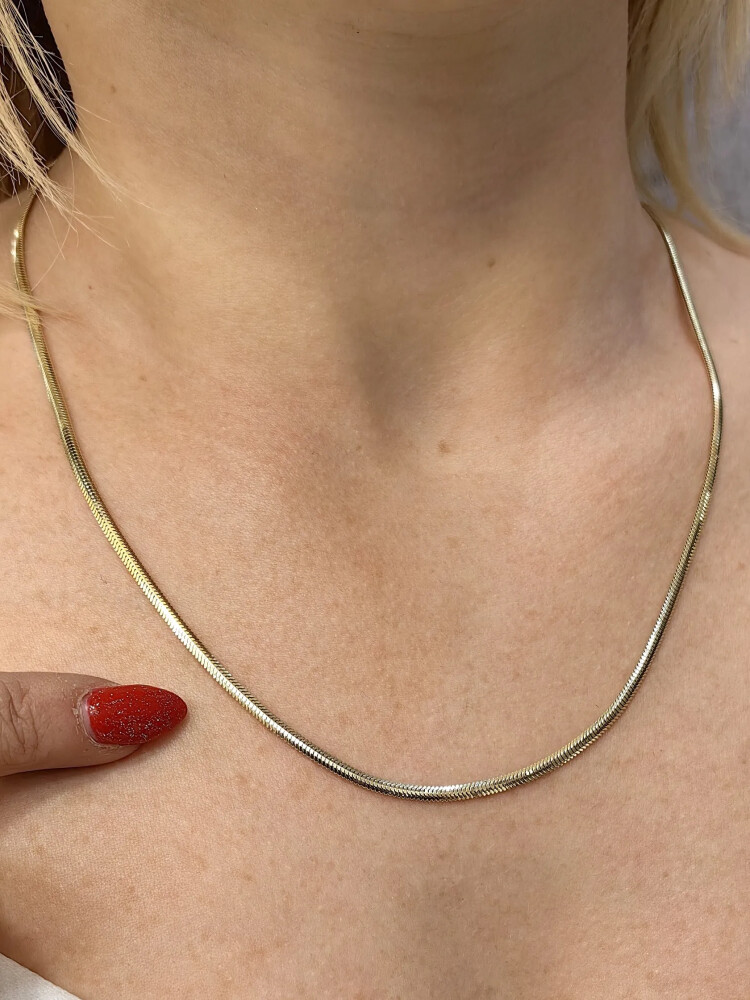 BALIK SIRTI ZİNCİR ALTIN KOLYE 14 AYAR ZNC00840 - Nasip Kuyumcu