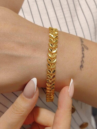 BAŞAK MODEL 22 AYAR ALTIN TARZ BİLEKLİK KNY02472 - 2