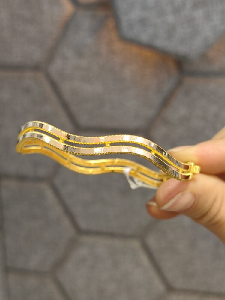 DALGALI AJDA MODEL 8 AYAR ALTIN KELEPÇE KLP00743 - 2