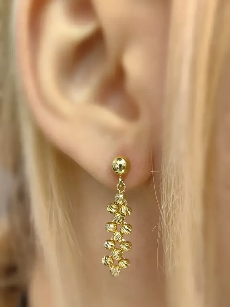 DORİKA ALTIN KÜPE KUP01145 - Nasip Kuyumcu