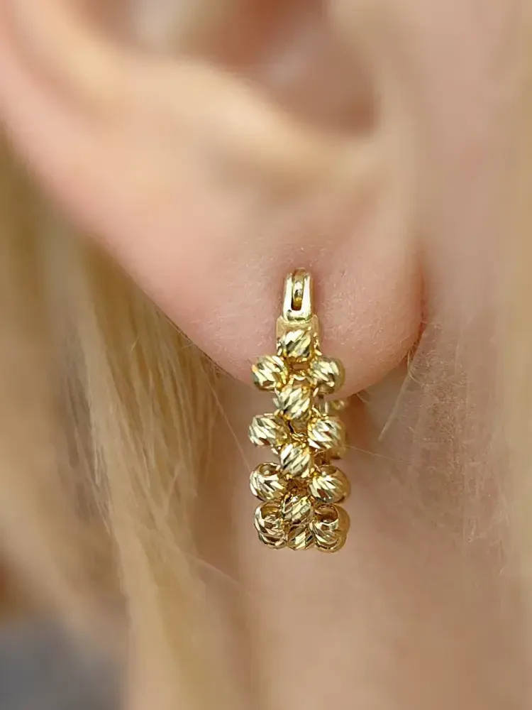 DORİKA ALTIN KÜPE KUP01146 - Nasip Kuyumcu