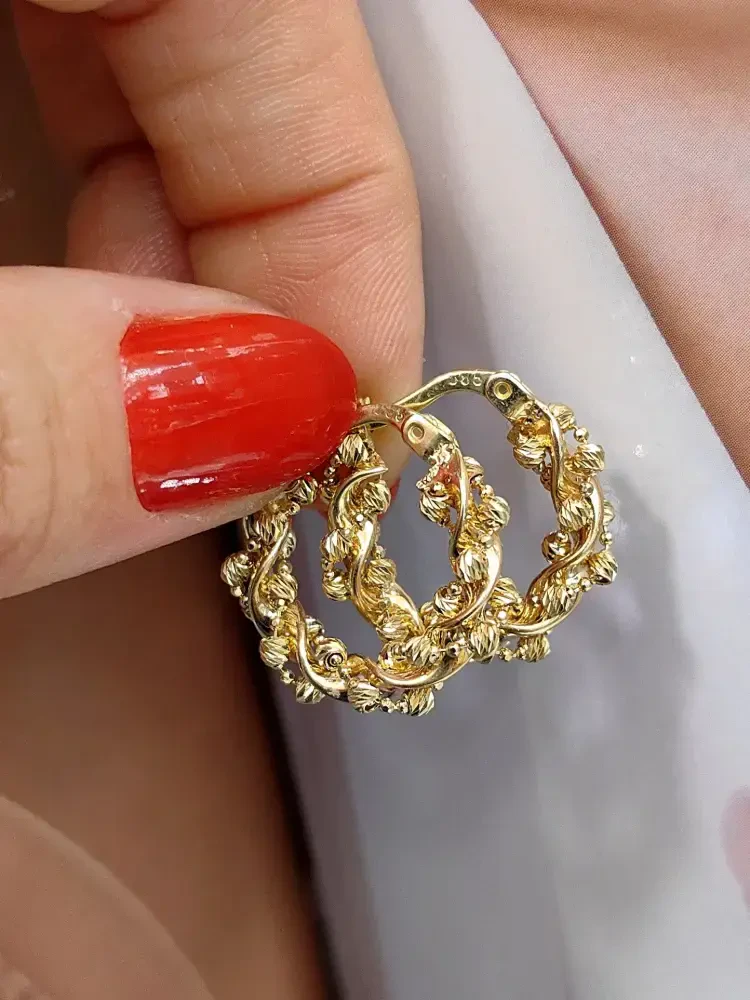 DORİKA ALTIN KÜPE KUP01442 - Nasip Kuyumcu